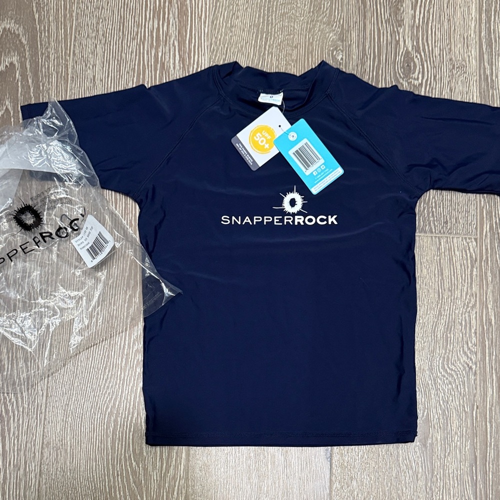 Snapper Rock Dark Blue Swim Shirt